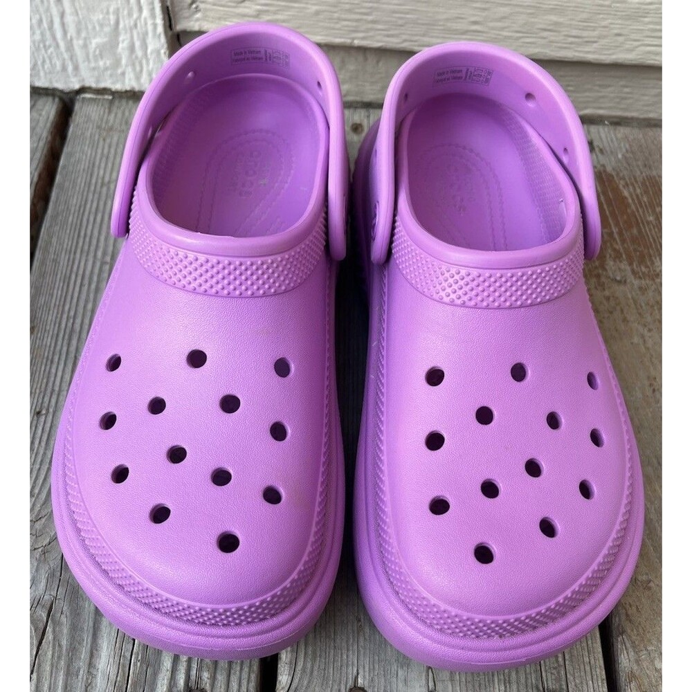 Crocs Women's 7 Stomp Platform Clogs Shoes Bubble - Picture 4 of 12